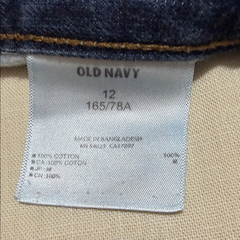Old Navy “The Flirt” Dark Blue Denim Cutoff Shorts, Size 12. - Picture 4 of 9